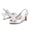 Women's Silk Satin With Flower Peep Toe Spool Heel Party Shoes