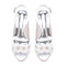 Women's Silk Satin With Flower Peep Toe Spool Heel Party Shoes
