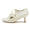 Women's Lace Silk Satin With Lace Lace-up Closed Toe Spool Heel Party Shoes