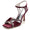 Women's Silk Satin With Rhinestone Ankle Strap Peep Toe Stiletto Heel Evening Shoes