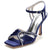 Women's Silk Satin With Rhinestone Ankle Strap Peep Toe Stiletto Heel Evening Shoes