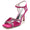 Women's Silk Satin With Rhinestone Ankle Strap Peep Toe Stiletto Heel Evening Shoes