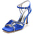 Women's Silk Satin With Rhinestone Ankle Strap Peep Toe Stiletto Heel Evening Shoes