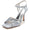 Women's Silk Satin With Rhinestone Ankle Strap Peep Toe Stiletto Heel Evening Shoes