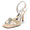 Women's Silk Satin With Flower Rhinestone Peep Toe Stiletto Heel Evening Shoes