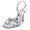 Women's Silk Satin With Flower Rhinestone Peep Toe Stiletto Heel Evening Shoes