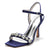 Women's Silk Satin With Rhinestone Peep Toe Ankle Strap Stiletto Heel Evening Shoes