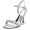 Women's Silk Satin With Rhinestone Peep Toe Ankle Strap Stiletto Heel Evening Shoes