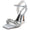 Women's Silk Satin Ankle Strap With Rhinestone Peep Toe Stiletto Heel Party Shoes