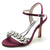 Women's Silk Satin With Ankle Strap Peep Toe Rhinestone Stiletto Heel Evening Shoes