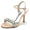 Women's Silk Satin With Ankle Strap Peep Toe Rhinestone Stiletto Heel Evening Shoes