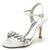 Women's Silk Satin With Ankle Strap Peep Toe Rhinestone Stiletto Heel Evening Shoes