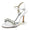 Women's Silk Satin With Ankle Strap Peep Toe Rhinestone Stiletto Heel Evening Shoes