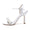 Women's Silk Satin With Ankle Strap Pearl Peep Toe Stiletto Heel Wedding Shoes