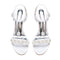Women's Silk Satin With Ankle Strap Pearl Peep Toe Stiletto Heel Wedding Shoes