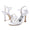 Women's Silk Satin With Ankle Strap Pearl Peep Toe Stiletto Heel Wedding Shoes