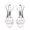 Women's Silk Satin With Ankle Strap Flower Peep Toe Stiletto Heel Party Shoes