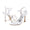 Women's Silk Satin With Ankle Strap Flower Peep Toe Stiletto Heel Party Shoes