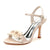 Women's Silk Satin With Ankle Strap Flower Peep Toe Stiletto Heel Party Shoes