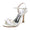 Women's Silk Satin With Ankle Strap Flower Peep Toe Stiletto Heel Party Shoes