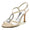 Women's Silk Satin Rhinestone With Ankle Strap Peep Toe Stiletto Heel Evening Shoes