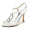 Women's Silk Satin Rhinestone With Ankle Strap Peep Toe Stiletto Heel Evening Shoes
