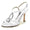 Women's Silk Satin Rhinestone With Ankle Strap Peep Toe Stiletto Heel Evening Shoes