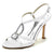 Women's Silk Satin Rhinestone With Ankle Strap Peep Toe Stiletto Heel Evening Shoes