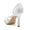 Women's Silk Satin Rhinestone Peep Toe With Stiletto Heel Evening Shoes