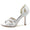 Women's Silk Satin Rhinestone Peep Toe With Stiletto Heel Evening Shoes