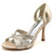 Women's Silk Satin Rhinestone Peep Toe With Stiletto Heel Evening Shoes