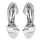 Women's Silk Satin Pearl Peep Toe With Rhinestone Stiletto Heel Evening Shoes