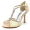 Women's Silk Satin With Peep Toe Ankle Strap Rhinestone Stiletto Heel Party Shoes