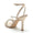 Women's Silk Satin Ankle Strap With Rhinestone Peep Toe Stiletto Heel Evening Shoes