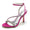Women's Silk Satin Ankle Strap With Rhinestone Peep Toe Stiletto Heel Evening Shoes