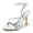 Women's Silk Satin Ankle Strap With Rhinestone Peep Toe Stiletto Heel Evening Shoes
