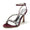 Women's Silk Satin With Ankle Strap Peep Toe Rhinestone Stiletto Heel Wedding Shoes