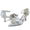 Women's Ankle Strap Silk Satin With Rhinestone Closed Toe Stiletto Heel Evening Shoes