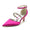 Women's Ankle Strap Rhinestone Silk Satin With Closed Toe Stiletto Heel Wedding Shoes