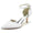 Women's Silk Satin With Ankle Strap Closed Toe Stiletto Heel Wedding Shoes