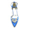 Women's Silk Satin With Rhinestone Ankle Strap Closed Toe Stiletto Heel Wedding Shoes