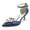 Women's Silk Satin With Rhinestone Closed Toe Ankle Strap Stiletto Heel Wedding Shoes