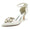 Women's Silk Satin With Rhinestone Closed Toe Ankle Strap Stiletto Heel Wedding Shoes