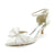 Women's Silk Satin With Ankle Strap Bowknot Closed Toe Stiletto Heel Wedding Shoes