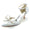Women's Silk Satin With Ankle Strap Bowknot Closed Toe Stiletto Heel Wedding Shoes