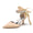 Women's Silk Satin With Ankle Strap Lace-up Rhinestone Closed Toe Stiletto Heel Wedding Shoes