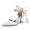 Women's Silk Satin With Ankle Strap Lace-up Rhinestone Closed Toe Stiletto Heel Wedding Shoes