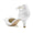 Women's Silk Satin With Ankle Strap Bowknot Rhinestone Closed Toe Stiletto Heel Wedding Shoes