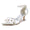 Women's Silk Satin With Ankle Strap Flower Closed Toe Stiletto Heel Evening Shoes