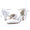 Women's Silk Satin With Lace-up Pearl Closed Toe Ankle Strap Stiletto Heel Wedding Shoes